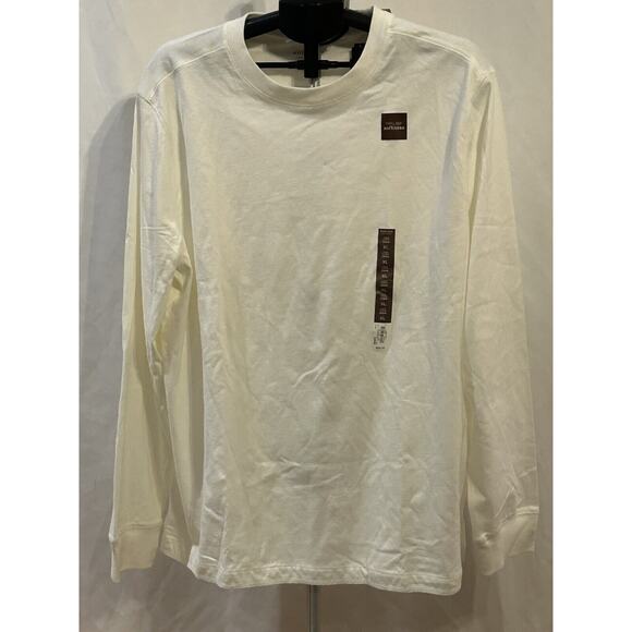 NWT Sonoma Super Soft White Long Sleeve Crew Neck Tee T-Shirt Men's size XL - Picture 1 of 7